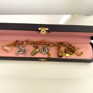 Sold- Juicy Couture Royal Hearts Charm Bracelet